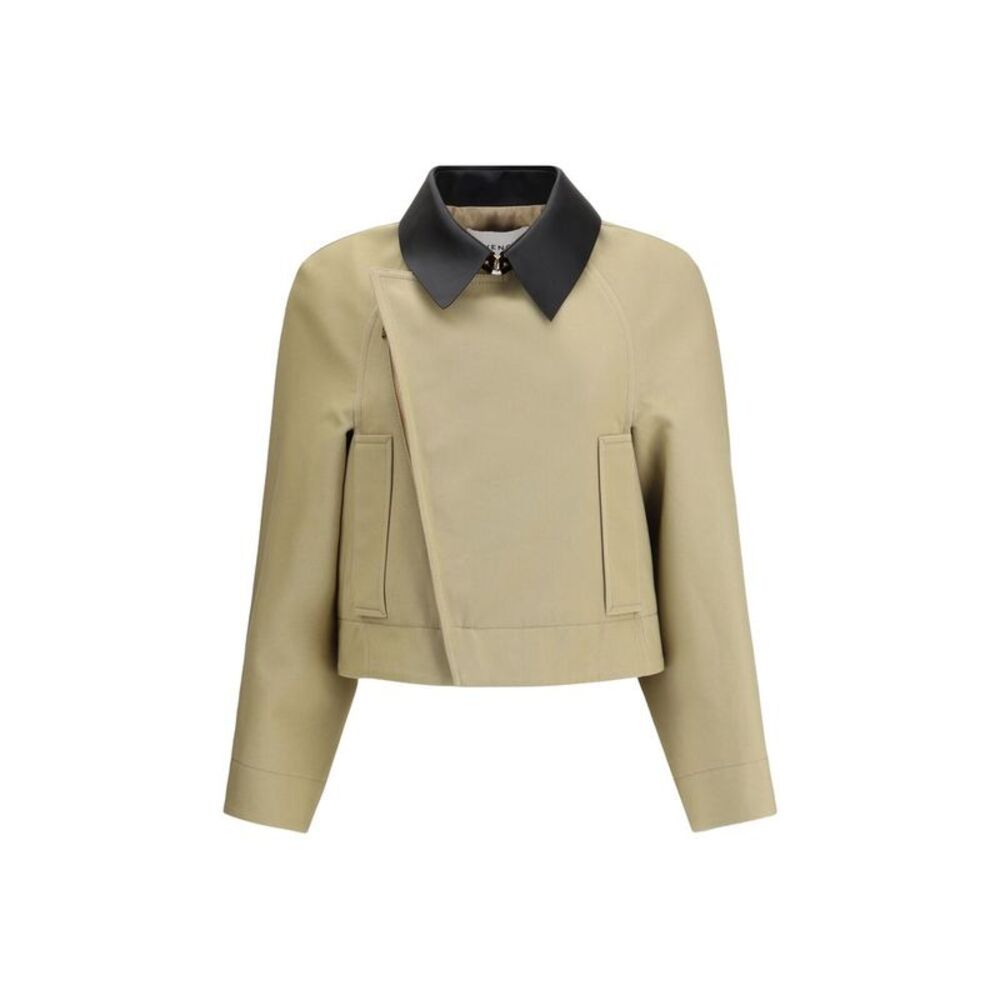 Givenchy Beige Cotton Leather Women's Jacket